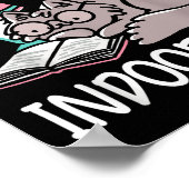 Sorry I Can't I'm An Indoor Cat Book Lovers Readin Poster (Hoek)