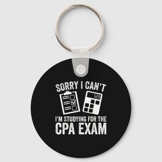 Sorry I Can't I'm Studying For The Cpa Exam - Cpa  Sleutelhanger (Voorkant)