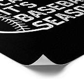 Sorry I Can't It's Baseball Season Funny Softball  Poster (Hoek)