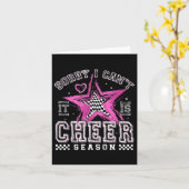 Sorry I Can't It's Cheer Season Cheerleader Checke Kaart (Gele Bloem)