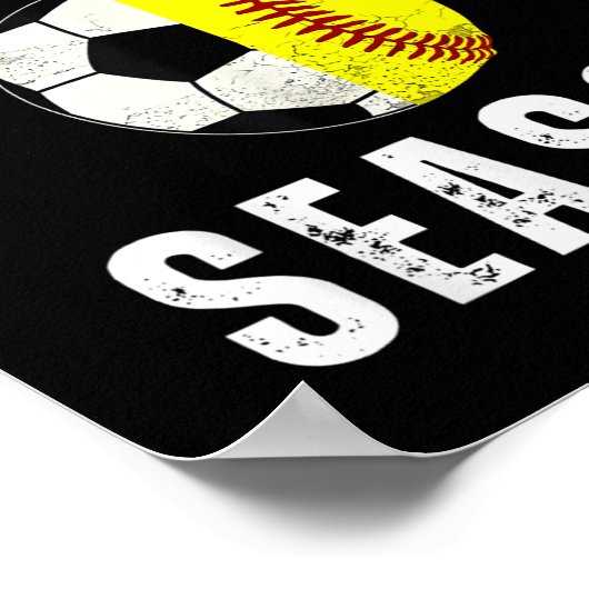 Sorry I Can't It's Soccer And Softball Season Mom Poster (Hoek)