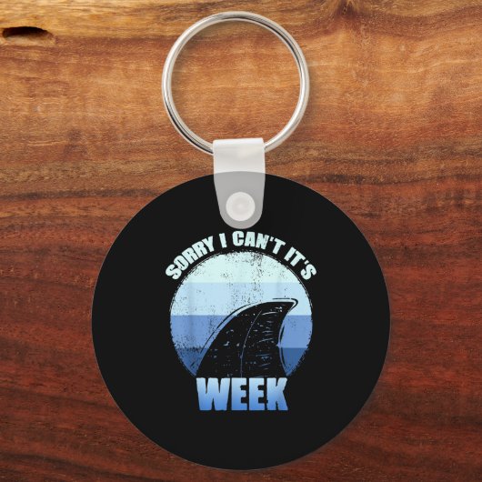 Sorry I Can't It's Week Funny Shark Gift  Sleutelhanger (Voorkant)