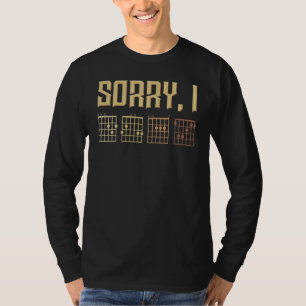 Sorry I Dgaf Gitaar Akkoorden Gitaarspeler Muzikan T-shirt