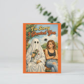 Sorry I Ghosted You Funny Apology Card-Personalize Briefkaart (Staand voorkant)