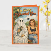 Sorry I Ghosted You Funny Apology Card-Personalize Kaart (Gele Bloem)