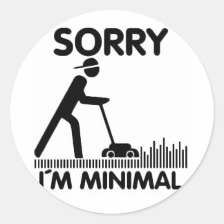Sorry  i´m minimal ronde sticker