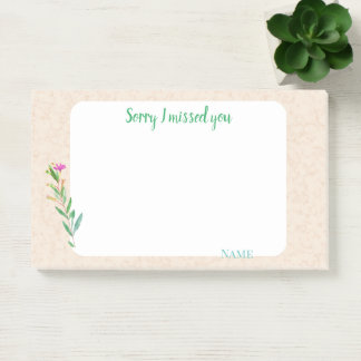 Sorry I missed you customize on marble design Post-it® Notes