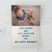 SORRY, I TASTED BIRTHDAY CARD BEDANKKAART (Binnen)