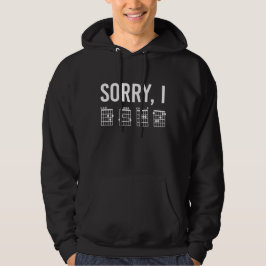 Sorry IDGAF Funny Guitar Chords Music Humor Hoodie