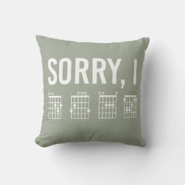 Sorry IDGAF Funny Guitar Chords Music Humor Kussen