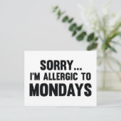 Sorry... ik ben allergisch voor maanden. briefkaart (Staand voorkant)
