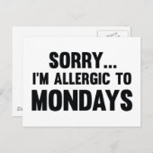 Sorry... ik ben allergisch voor maanden. briefkaart (Voorkant / Achterkant)