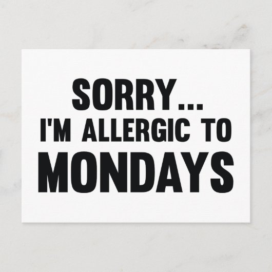 Sorry... ik ben allergisch voor maanden. briefkaart (Voorkant)