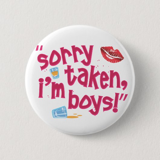 Sorry, ik ben Boys. Ronde Button 5,7 Cm (Voorkant)