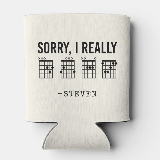 Sorry, ik ben echt DGAF Guitar Chords Funny Custom Blikjeskoeler (Achterkant)