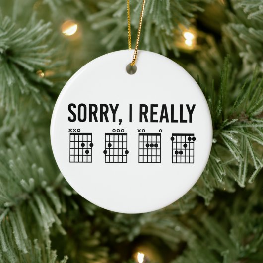 Sorry, ik ben echt DGAF Guitar Chords Funny Custom Keramisch Ornament (Boom)