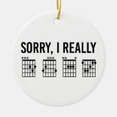 Sorry, ik ben echt DGAF Guitar Chords Funny Custom Keramisch Ornament (Voorkant)