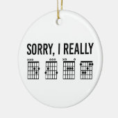 Sorry, ik ben echt DGAF Guitar Chords Funny Custom Keramisch Ornament (Links)