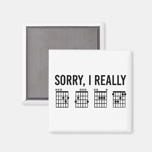 Sorry, ik ben echt DGAF Guitar Chords Funny Custom Magneet (Voorkant / Achterkant)