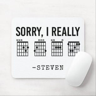 Sorry, ik ben echt DGAF Guitar Chords Funny Custom Muismat
