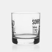 Sorry, ik ben echt DGAF Guitar Chords Funny Custom Whisky Glas (Rechts)