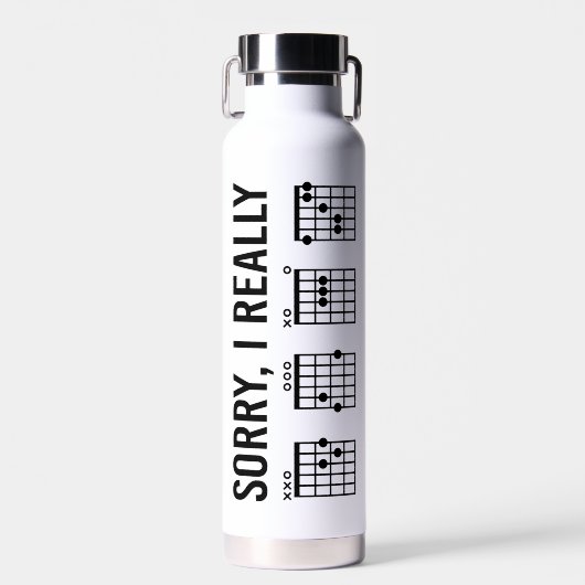 Sorry, ik ben echt DGAF Guitar Chords Funny Waterfles (Voorkant)