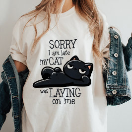 Sorry ik ben laat grappig citaat T-shirt