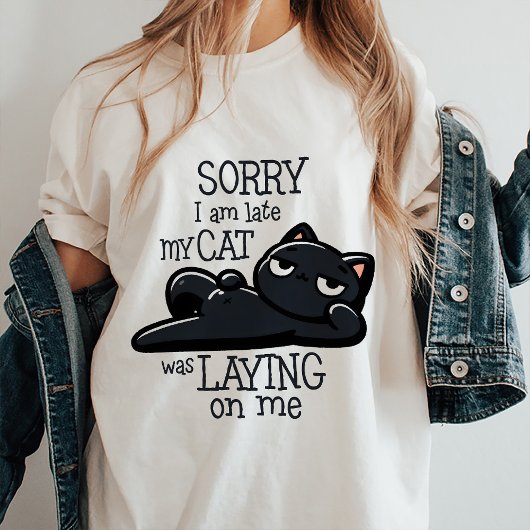 Sorry ik ben laat grappig citaat T-shirt