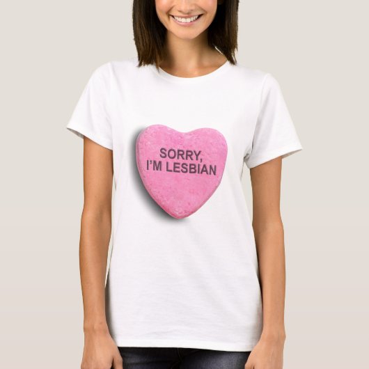 Sorry, ik ben lesbisch t-shirt (Voorkant)
