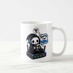 Sorry ik ben offline introvert gamer humor koffiemok