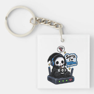 Sorry ik ben offline introvert gamer humor sleutelhanger