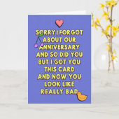 Sorry, ik ben onze verjaardag vergeten kaart (Gele Bloem)