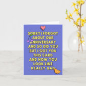 Sorry, ik ben onze verjaardag vergeten kaart (Gele Bloem)