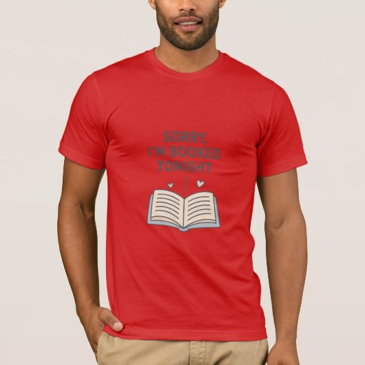 Sorry, ik ben vanavond geboekt - grappig introvert t-shirt (Voorkant)