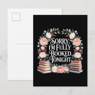 Sorry, ik ben vanavond volgeboekt  uitnodiging briefkaart