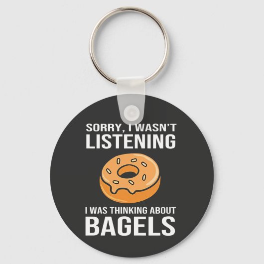Sorry Ik dacht aan Bagels Joods Chanukka Sleutelhanger (Voorkant)