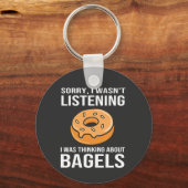 Sorry Ik dacht aan Bagels Joods Chanukka Sleutelhanger (Voorkant)