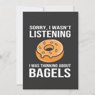 Sorry, ik dacht aan bagels Joods Hanukkah Kaart