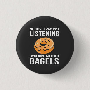 Sorry, ik dacht aan bagels Joods Hanukkah Ronde Button 3,2 Cm