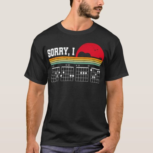 Sorry Ik Geef Er Geen Bal Hidden Bericht Retro Git T-shirt (Voorkant)