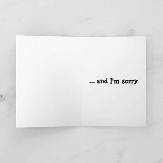 Sorry, ik had het mis Spijt Kaart (Binnen)