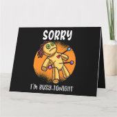 Sorry, ik heb het druk vanavond schattige voodoo p kaart (Achterkant)