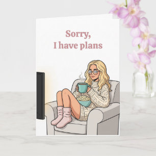 Sorry Ik Heb Plannen Grappige Introvert Wenskaart Kaart