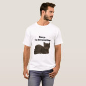 Sorry ik introverteer Funny Cat T-Shirt (Voorkant volledig)