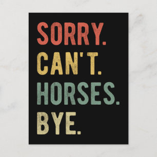 Sorry, ik kan geen paarden kopen II Briefkaart