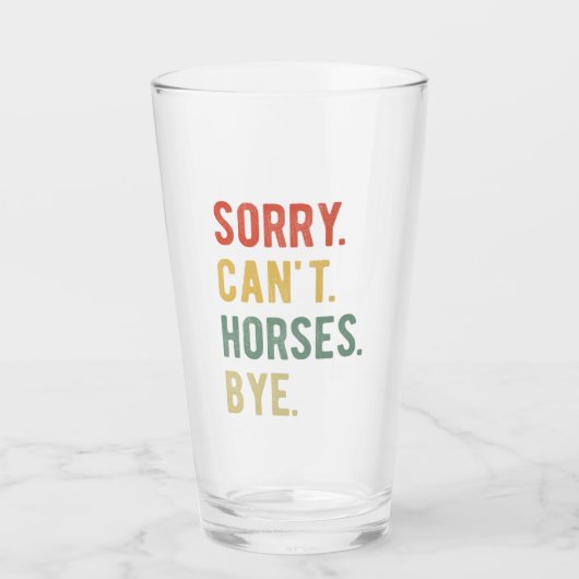 Sorry, ik kan geen paarden kopen II Glas (Voorkant)