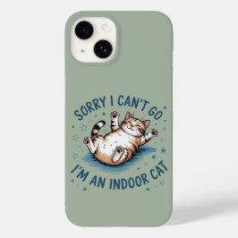 "Sorry Ik Kan Niet, Ik Ben Een Huiskat" Grappig Case-Mate iPhone 14 Hoesje
