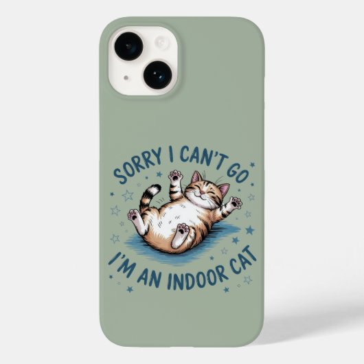 "Sorry Ik Kan Niet, Ik Ben Een Huiskat" Grappig Case-Mate iPhone Case (Achterkant)