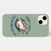 "Sorry Ik Kan Niet, Ik Ben Een Huiskat" Grappig Case-Mate iPhone Case (Achterkant (horizontaal))