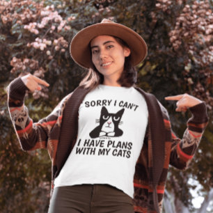 SORRY IK KAN NIET PLANNEN MET CATS Tuxedo CAT, T-s T-shirt